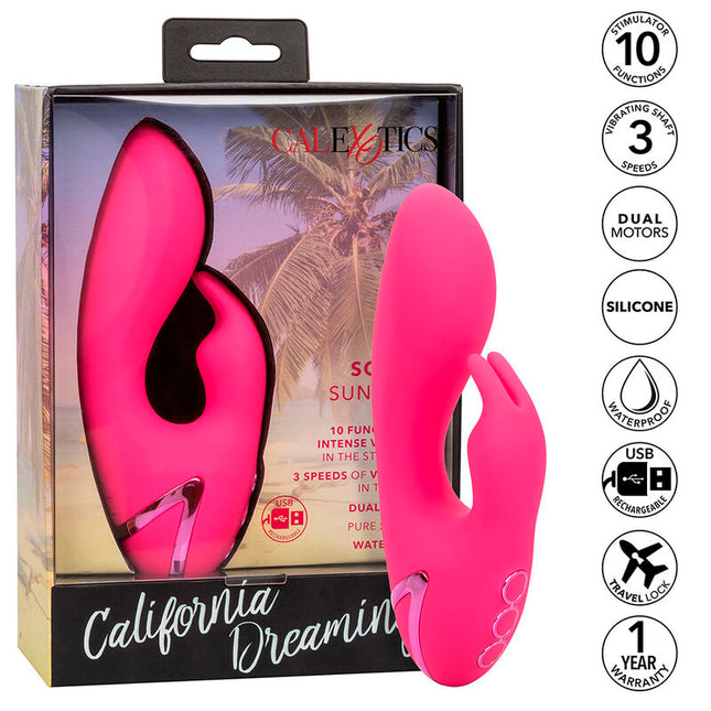 CALEXOTICS - VIBRATOR SO. CAL SUNSHINE RABBIT FUCHSIA DE LA CALIFORNIA DREAMING