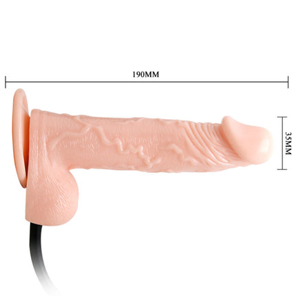 DANS - DILDO GONFLABIL REALISTIC CU VENTUZĂ 15 CM