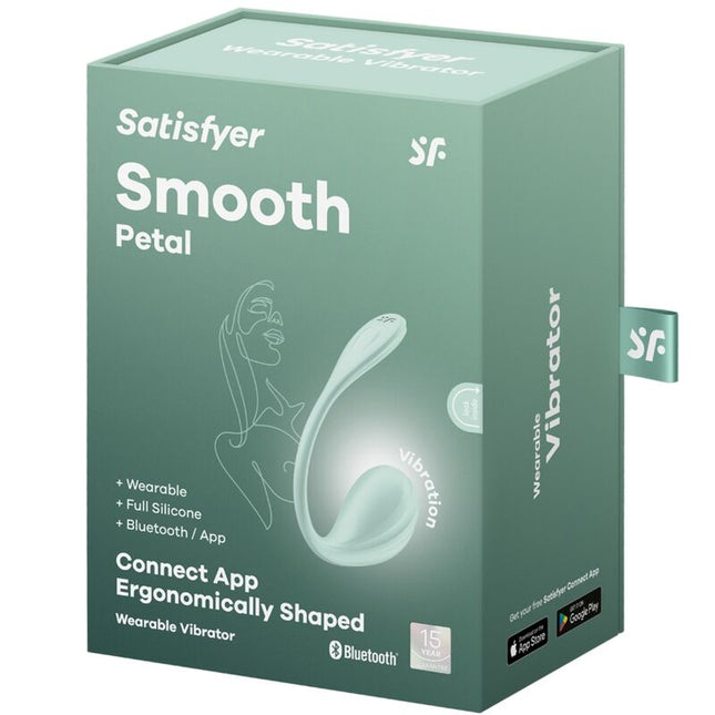 SATISFYER - STIMULATOR PUNCT G SMOOTH PETAL VERDE APĂ APLICAȚIE GRATUITĂ