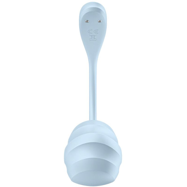 SATISFYER - STIMULATOR PUNCT G SMOOTH PETAL SKY BLUE APLICAȚIE GRATUITĂ