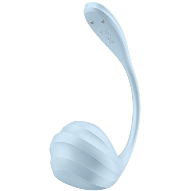 SATISFYER - STIMULATOR PUNCT G SMOOTH PETAL SKY BLUE APLICAȚIE GRATUITĂ