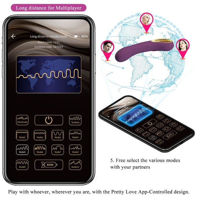 PRETTY LOVE - VIBRATOR REÎNCĂRCABIL ETHAN LILA