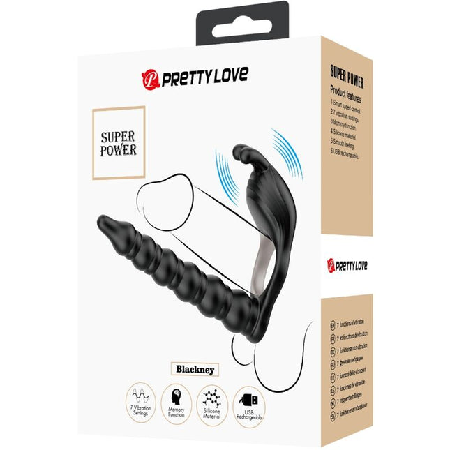 PRETTY LOVE - INEL DE PENIS BLACKNEY CU PLUG VIBRATOR NEGRU