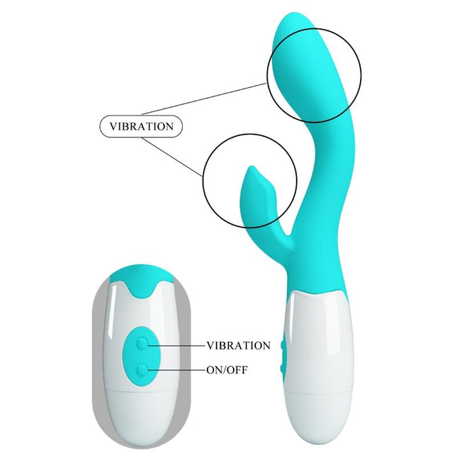 PRETTY LOVE - VIBRATOR PENTRU PUNCT G VERDE ACVATIC LUMINOS