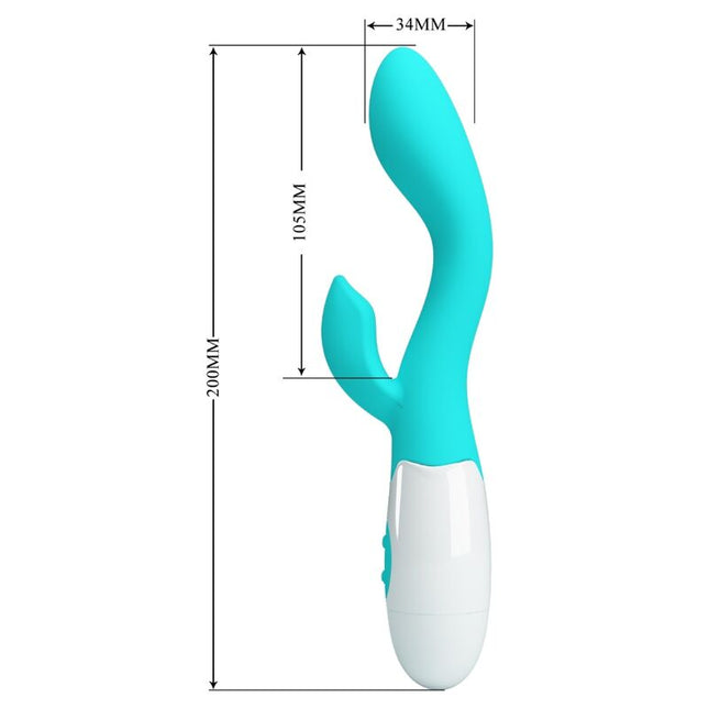 PRETTY LOVE - VIBRATOR PENTRU PUNCT G VERDE ACVATIC LUMINOS