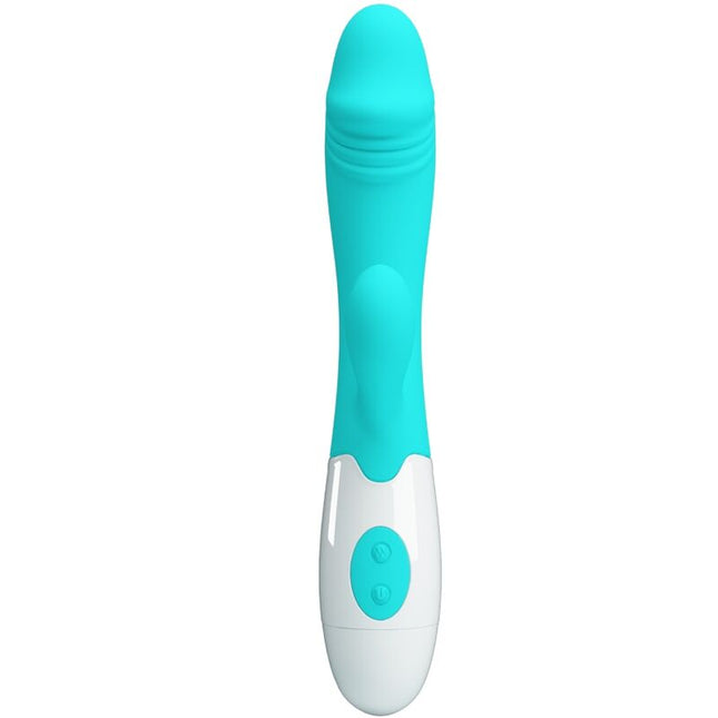 PRETTY LOVE - VIBRATOR SNAPPY PENTRU PUNCTUL G, VERDE ACVATIC