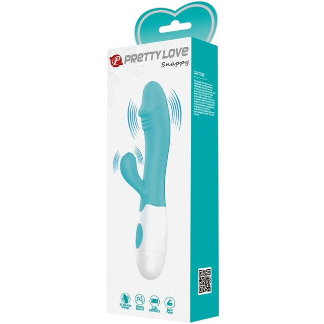PRETTY LOVE - VIBRATOR SNAPPY PENTRU PUNCTUL G, VERDE ACVATIC