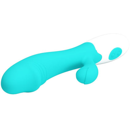 PRETTY LOVE - VIBRATOR SNAPPY PENTRU PUNCTUL G, VERDE ACVATIC