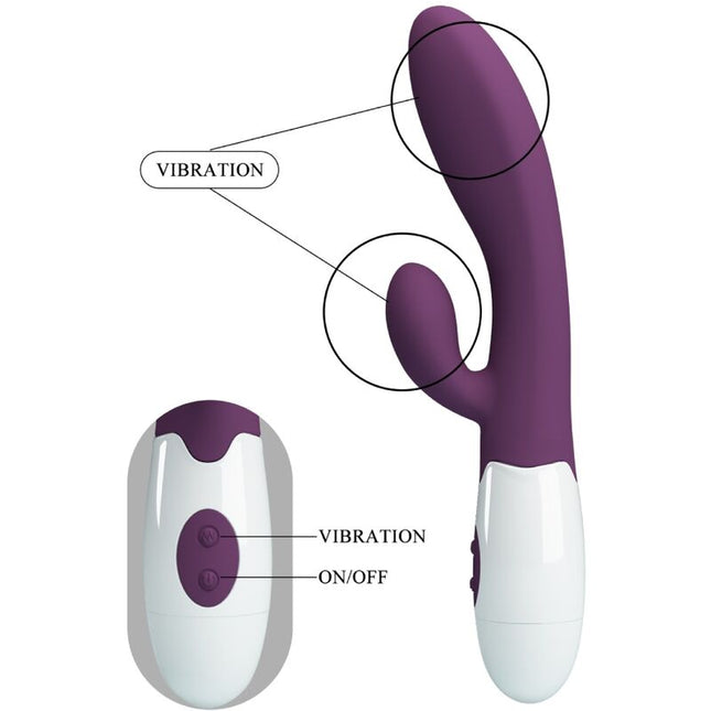 PRETTY LOVE - VIBRATOR ALVIS RABBIT ȘI PUNCT G MOV