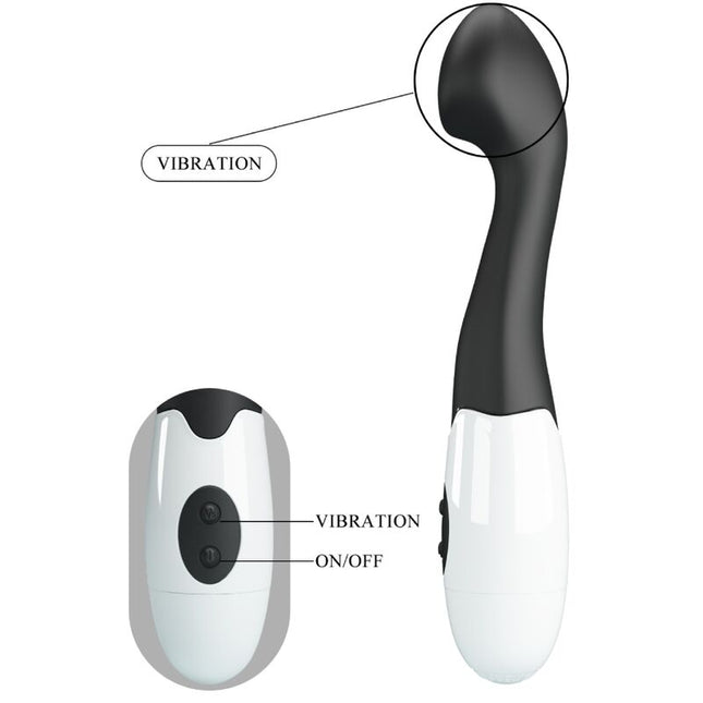 PRETTY LOVE - VIBRATOR CHARLES PUNCT G 30 MODURI NEGRU