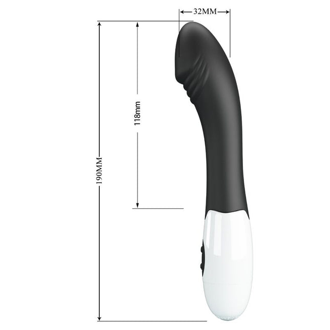 PRETTY LOVE - VIBRATOR ELEMENTAL PENTRU PUNCTUL G 30 DE MODURI NEGRU