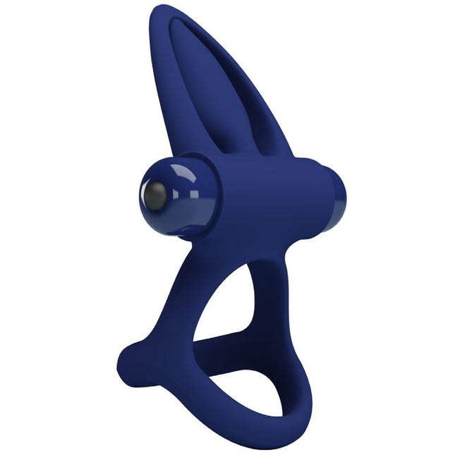 PRETTY LOVE - INEL DUBLU MAT CU VIBRAȚII ȘI STIMULATOR ALBASTRU