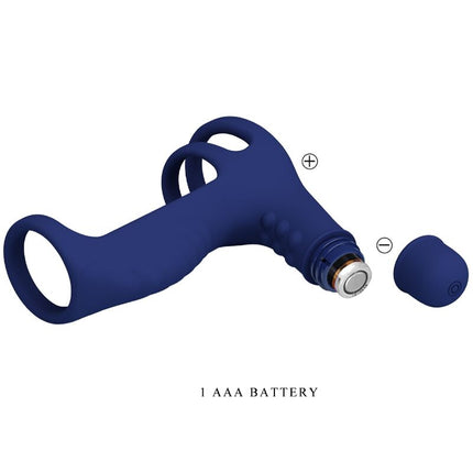 PRETTY LOVE - INEL VIBRATOR ELISH CU EXTENSIE ALBASTRU