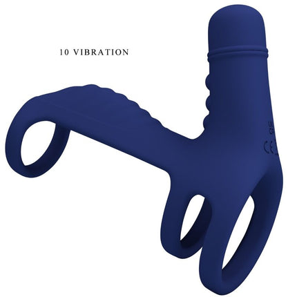 PRETTY LOVE - INEL VIBRATOR ELISH CU EXTENSIE ALBASTRU