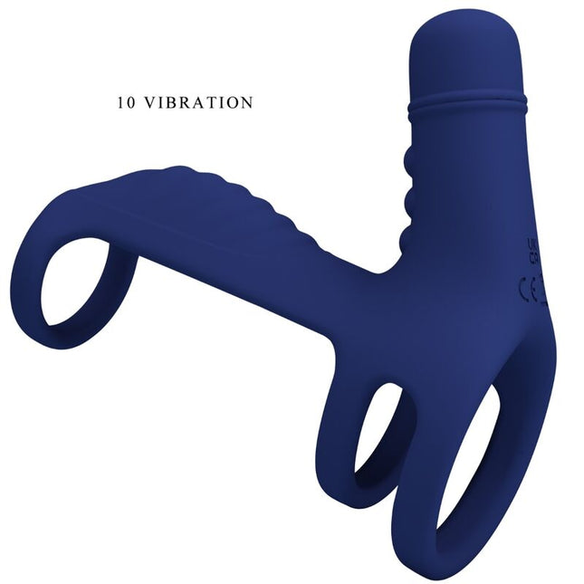 PRETTY LOVE - INEL VIBRATOR ELISH CU EXTENSIE ALBASTRU
