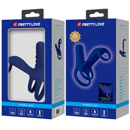 PRETTY LOVE - INEL VIBRATOR ELISH CU EXTENSIE ALBASTRU