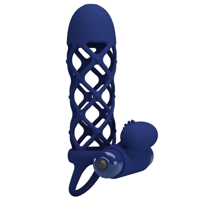PRETTY LOVE - INEL VIBRATOR GIANN CU TEACĂ DE SILICON ALBASTRU