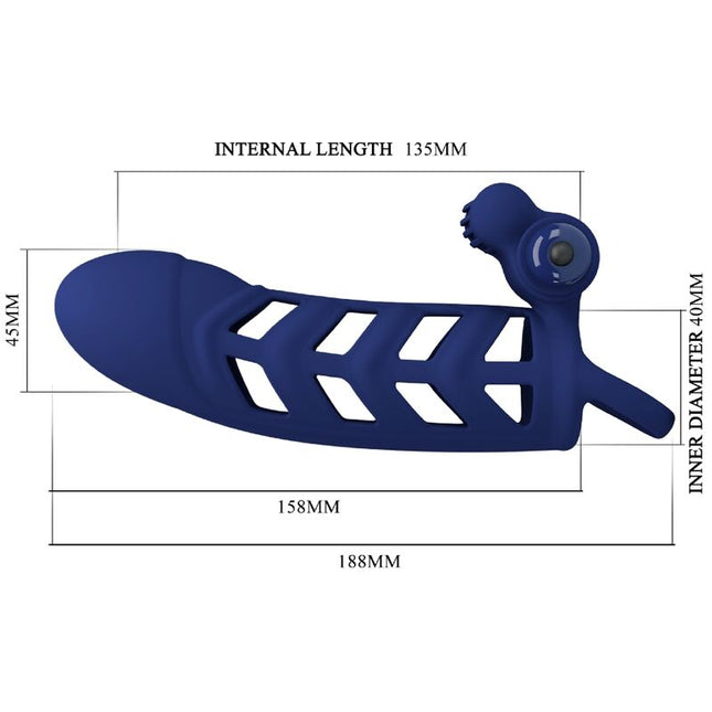 PRETTY LOVE - INEL VIBRATOR ALTAF CU TEACĂ DE SILICON ALBASTRU