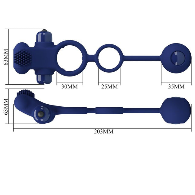 PRETTY LOVE - INEL VIBRATOR DUBLU REMINGTON CU DOP ALBASTRU