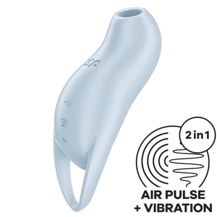 SATISFYER - POCKET PRO 1 STIMULATOR DE CLITORIS ALBASTRU DESCHIS