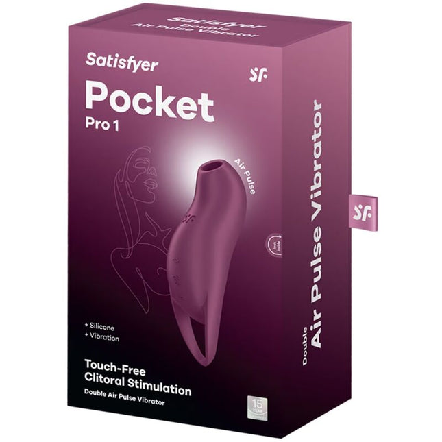 SATISFYER - POCKET PRO 1 STIMULATOR DE CLITORIS GARNET