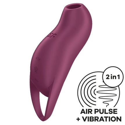 SATISFYER - POCKET PRO 1 STIMULATOR DE CLITORIS GARNET