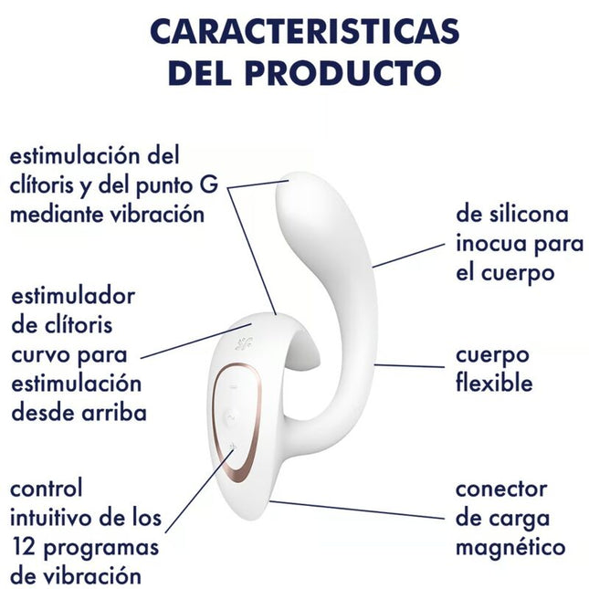 SATISFYER - VIBRATOR G FOR GODDESS 1 RABBIT ALB