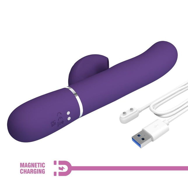 PRETTY LOVE - VIBRATOR PERLITA PENTRU PUNCT G 3 ÎN 1 MULTIFUNCȚIONAL MOV