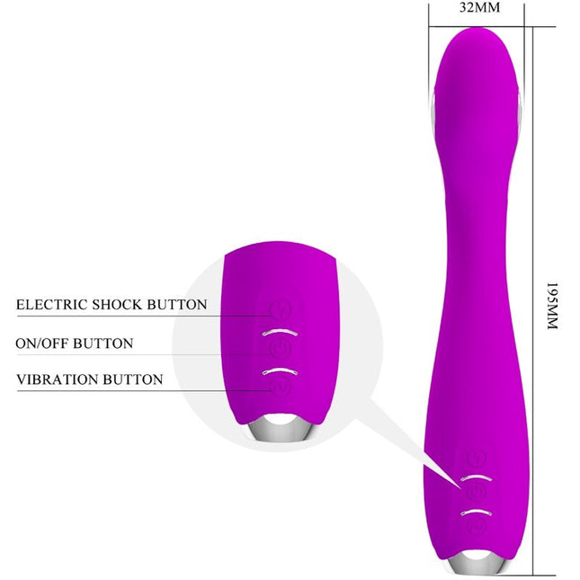 PRETTY LOVE - VIBRATOR HECTOR ELECTROSHOCK CU APLICAȚIE GRATUITĂ VIOLET