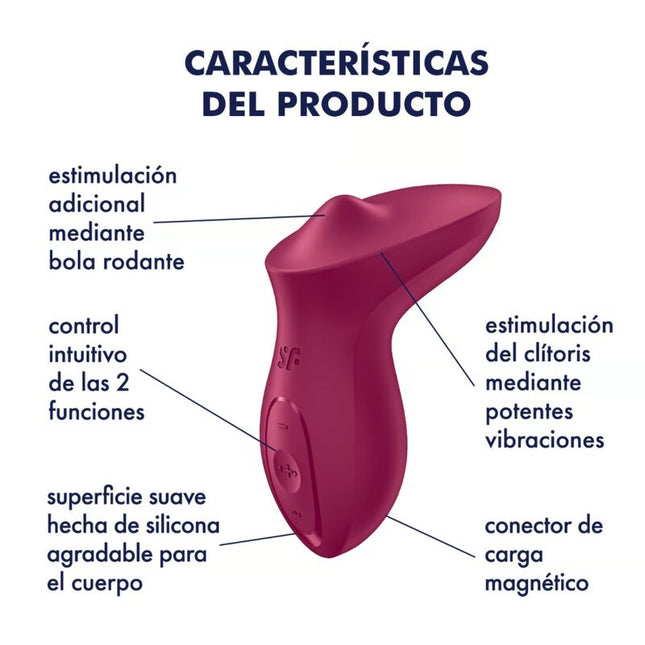 SATISFYER - VIBRATOR EXCITERRR LAY-ON CU FORMĂ DE FRUSTE DE PĂDURE PENTRU CLITORIS