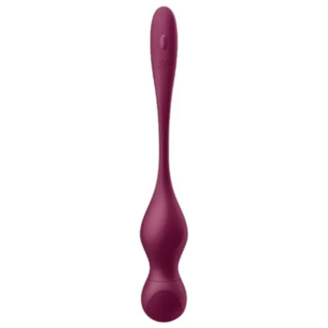 SATISFYER - BILE VIBRANTE LOVE BIRDS VARY, APLICAȚIE GRATUITĂ, VIN ROȘU