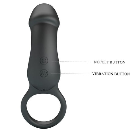 PRETTY LOVE - INEL VIBRATOR NEGRU TRAE CU STIMULATOR