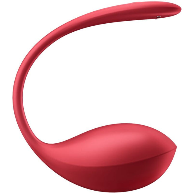 SATISFYER - STIMULATOR CU TELECOMANDĂ SHINY PETAL G POINT ROȘU, APLICAȚIE GRATUITĂ