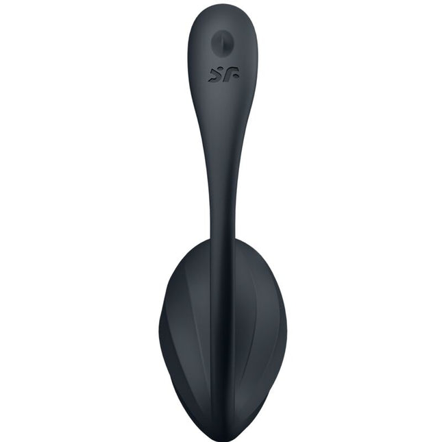 SATISFYER - STIMULATOR PUNCT G CU NERVURI, TELECOMANDĂ, NEGRU, APLICAȚIE GRATUITĂ