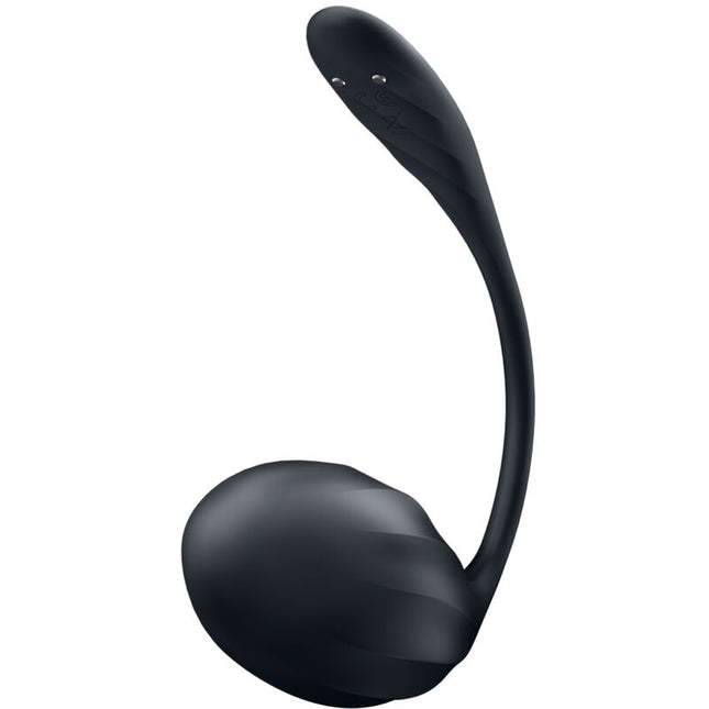 SATISFYER - STIMULATOR PUNCT G CU NERVURI, TELECOMANDĂ, NEGRU, APLICAȚIE GRATUITĂ