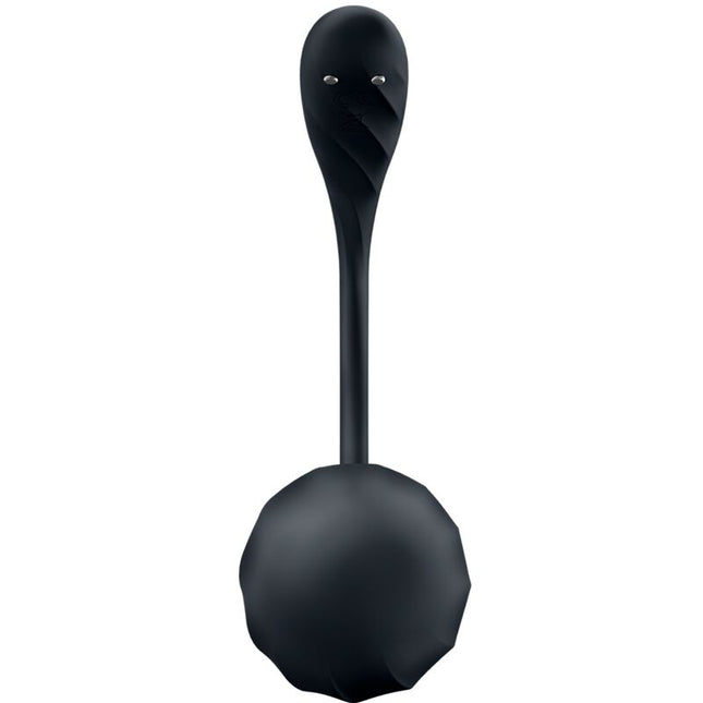 SATISFYER - STIMULATOR PUNCT G CU NERVURI, TELECOMANDĂ, NEGRU, APLICAȚIE GRATUITĂ