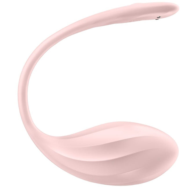 SATISFYER - STIMULATOR CU TELECOMANDĂ CU PUNCT G CU PETALE NERVURATE, CU APLICAȚIE GRATUITĂ ROSE