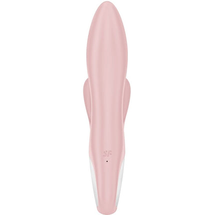 SATISFYER - VIBRATOR GONFLABIL IEPURE CU POMPA DE AER BUNNY 3 ROZ