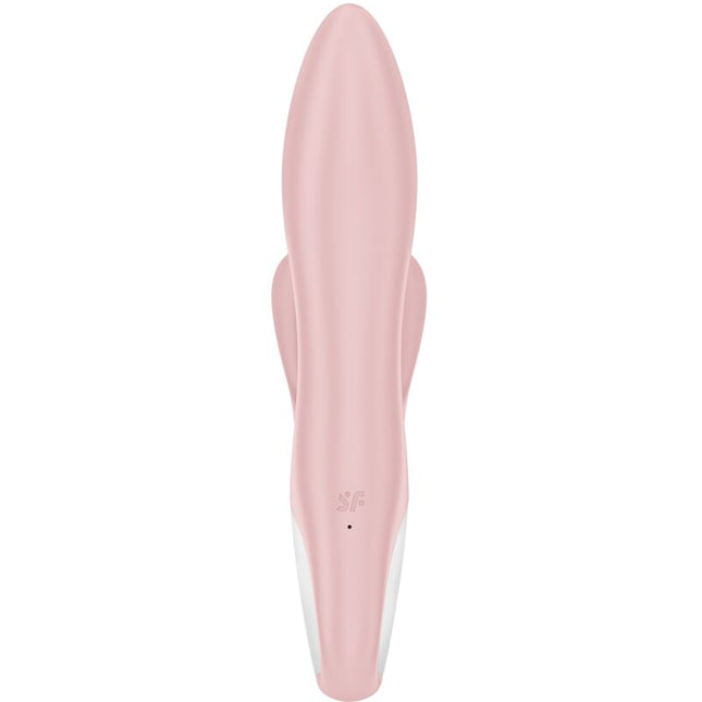 SATISFYER - VIBRATOR GONFLABIL IEPURE CU POMPA DE AER BUNNY 3 ROZ