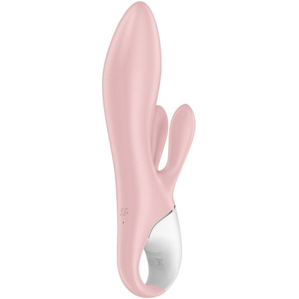 SATISFYER - VIBRATOR GONFLABIL IEPURE CU POMPA DE AER BUNNY 3 ROZ