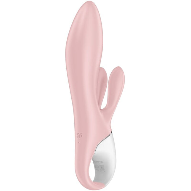 SATISFYER - VIBRATOR GONFLABIL IEPURE CU POMPA DE AER BUNNY 3 ROZ