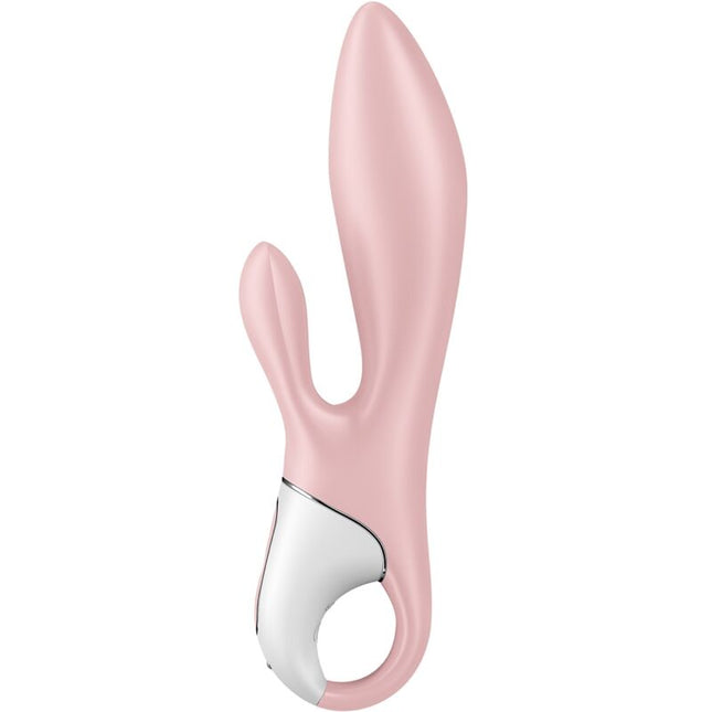SATISFYER - VIBRATOR GONFLABIL IEPURE CU POMPA DE AER BUNNY 3 ROZ