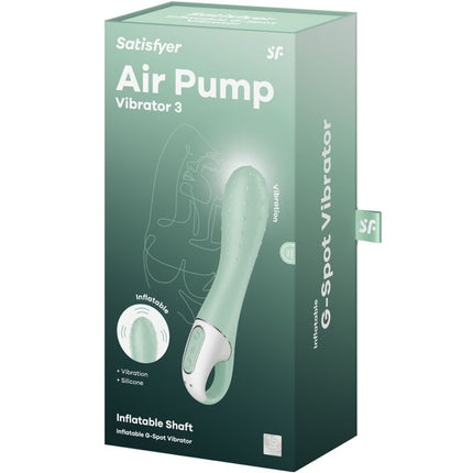 SATISFYER - AIR PUMP VIBRATOR 3 INFLATABLE G POINT MINT