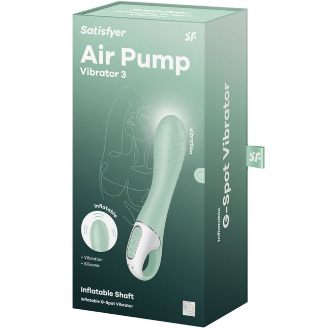 SATISFYER - AIR PUMP VIBRATOR 3 INFLATABLE G POINT MINT