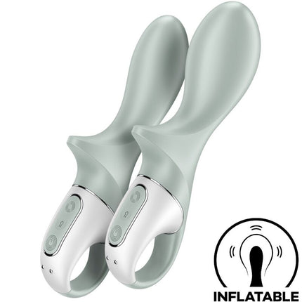 SATISFYER - VIBRATOR ANAL GONFLABIL AIR PUMP BOOTY 3 GRI-VERDE