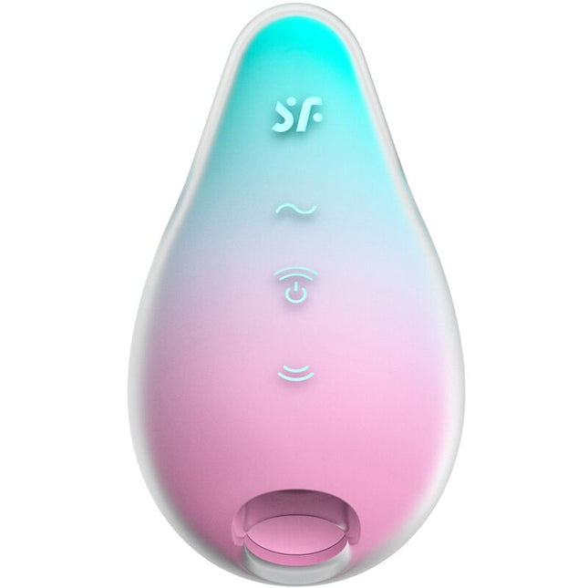 SATISFYER - STIMULATOR ȘI VIBRATOR MERMAID VIBES MENTĂ ȘI ROZ