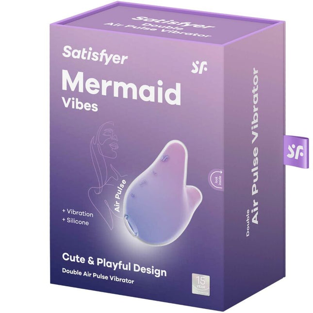 SATISFYER - STIMULATOR ȘI VIBRATOR MERMAID VIBES VIOLET ȘI ROZ