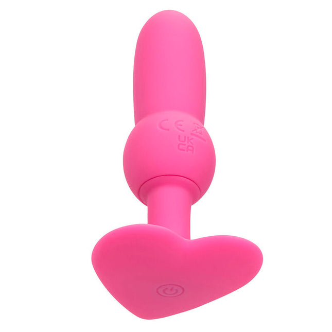 CALEXOTICS - SONDA CU MĂRGELE PENTRU PRIMUL PLUG ANAL, 10 VIBRAȚII, ROZ