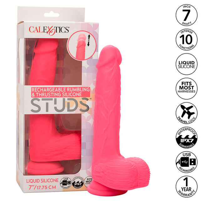 CALEXOTICS - VIBRATOR REALISTIC CU ȘTIFI 10 VIBRAȚII ROZ