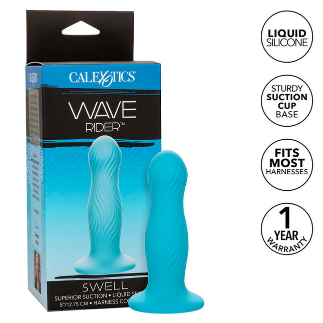 CALEXOTICS - WAVE RIDER SWELL ANAL PLUG ALBASTRU
